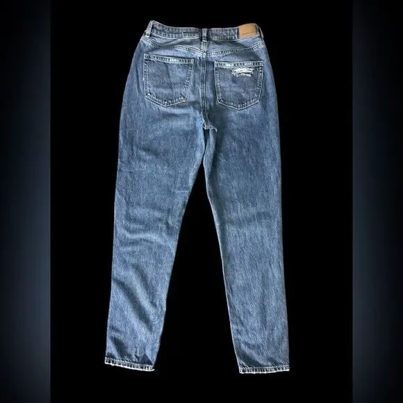 American Eagle Outfitters distressed Blue Mom Jeans Size 4 long - Picture 2 of 6
